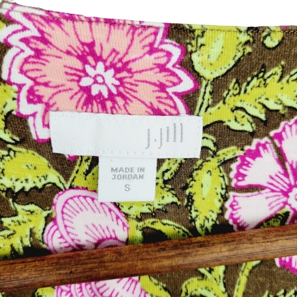 J.Jill green and pink floral dress size S - Picture 9 of 13